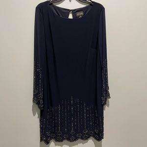 Navy Blue Womens Sz 16 Cocktail Dress